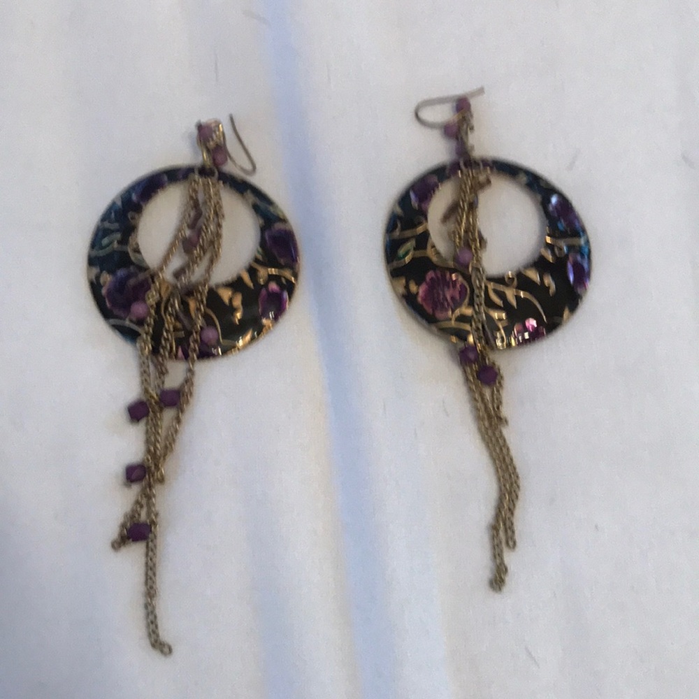 Hoop and dangle earrings